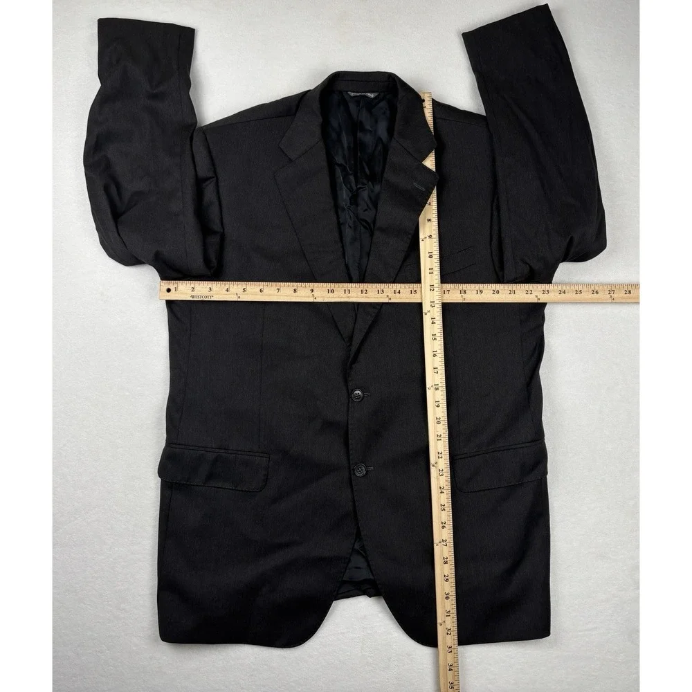 Mario Caldi Super 150's Wool Blazer Sport Coat‎ Black 46R Made In Italy